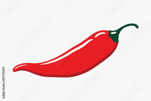 Spicy red chili pepper illustration