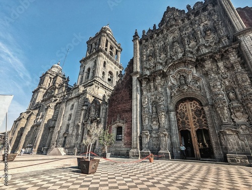 Cathedral architecture in Mexico city