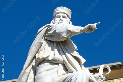 La statua di Giuseppe Garibaldi a Santa Margherita Ligure in provincia di Genova, Liguria, Italia.