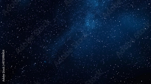 Starry Night Sky with Deep Blue Space