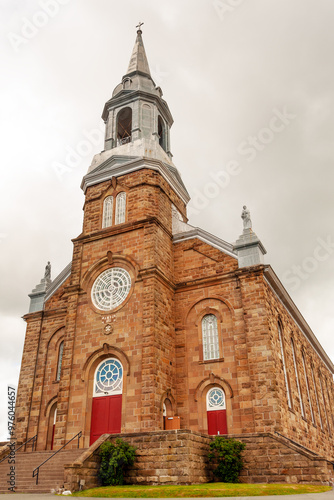 Catholic Saint-Pierre church built in 1893 in the village of Cheticamp, Cape Breton Island, Nova Scotia, Canada