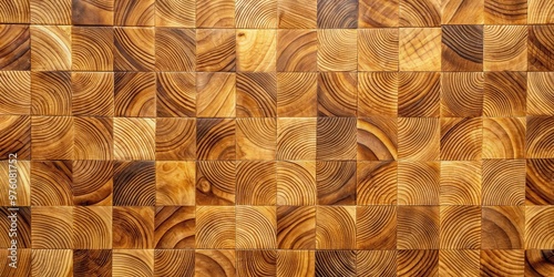 Close-up of a beautiful and intricate end grain wood texture