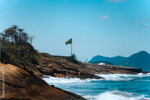 Waves at Ipanema Beach in Rio de Janeiro Brazil