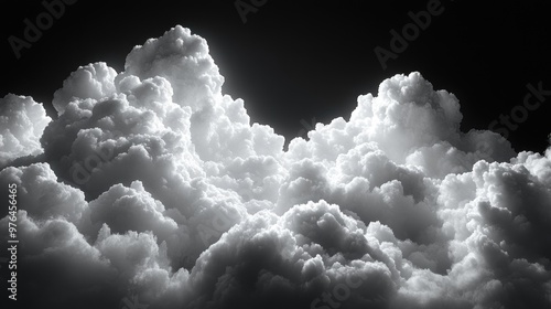 Dramatic Cumulus Clouds in Black and White