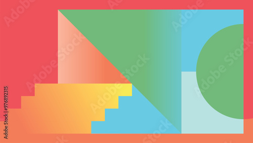 Colorful holographic gradient background vector.