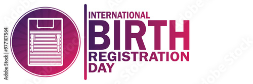 International Birth Registration Day. Suitable for greeting card, poster and banner. Vector illustration.