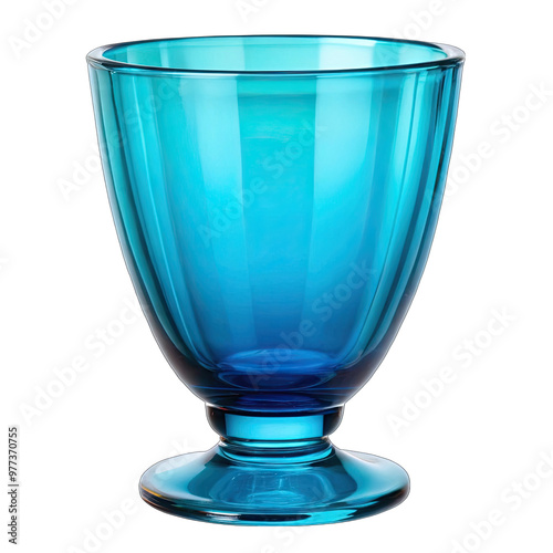 blue glass isolated on white