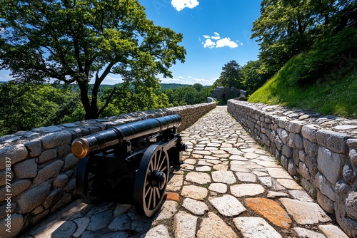 The Jasna GÃ³ra fortifications, with historic cannons and walls that have stood for centuries defending the monastery