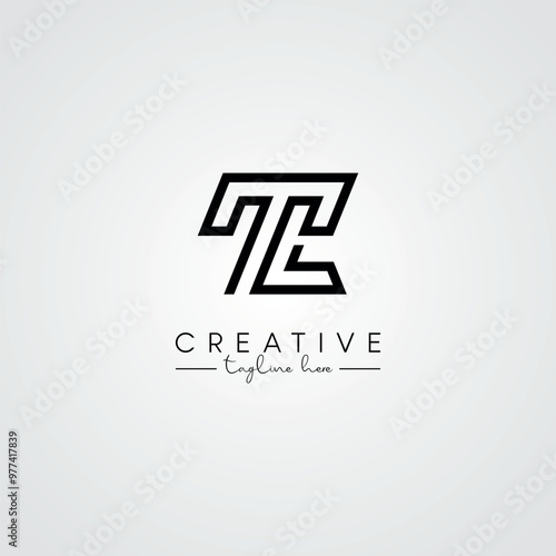 Modern Unique Artistic Letter TL LT Logo Design. Initial Based Letter Logo Vector.