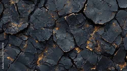 Cracked and charred earth showcases the remnants of a recent fire in a sunlit landscape