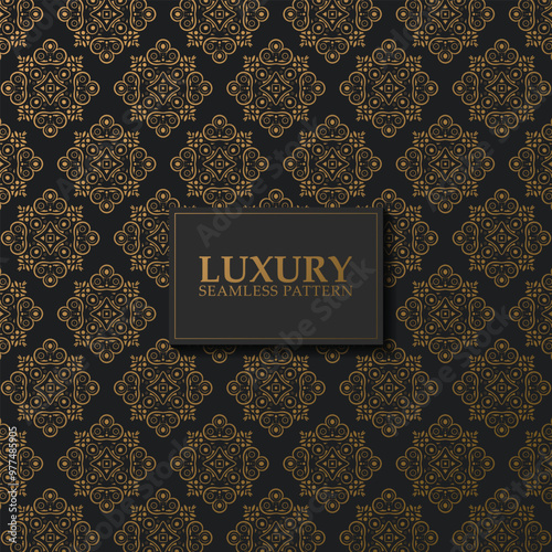 luxury dark seamless pattern background