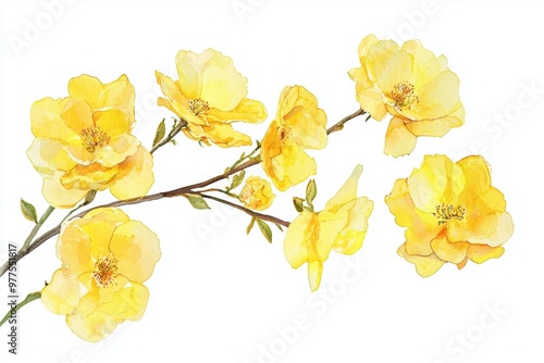 A watercolor of tropical spring floral elements on transparent png background, suitable for greeting cards or wedding cards.