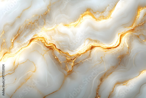 Ivory marble background with golden lines. Abstract luxury marble stone pattern texture with a gold inclusions. Copy space 