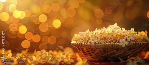 Jasmine buds in a bamboo basket referred to as Beli Phool Ki Puja Tokri or Dalia are used for decoration and offerings to Hindu gods during festivals such as Shubh Deepawali Dussehra Navratri and Dur