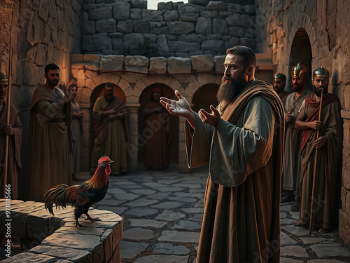 Gospel Images from the Bible NT - Peter denies Jesus three times