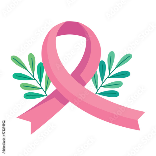 pink ribbon for breast cancer awareness