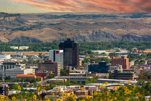 Downtown Billings, Montana on a sunny summer day