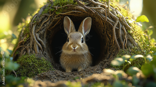 a cozy rabbit burrow