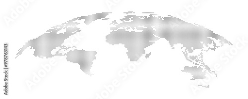 black dotted world map