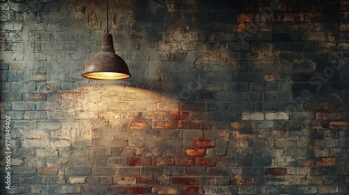 Exposed brick wall with cracked, peeling plaster, dark brown and gray hues, soft, vintage lighting, weathered textures, capturing urban decay in muted tones