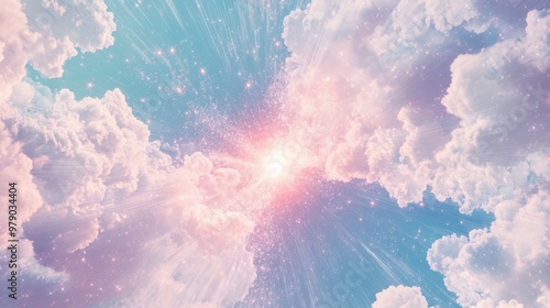 Ethereal Cloud Burst: A Celestial Radiance