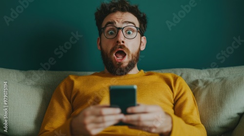 Frustrated Man Tosses Phone Onto Couch to Resist Breaking It During Emotional Moment of Anger or Irritation with Technology or Communication Device