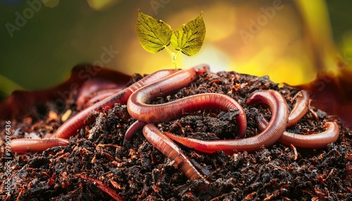 earthworms in compost