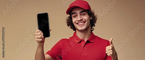 The Young Man with Smartphone