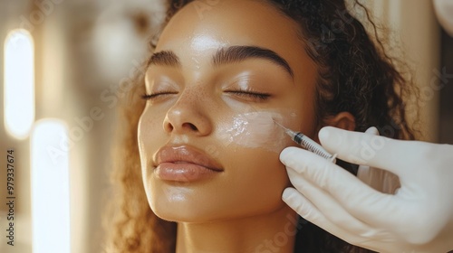 Woman Receiving a Facial Injection