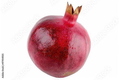 Pomegranate isolated with clipping path on white background