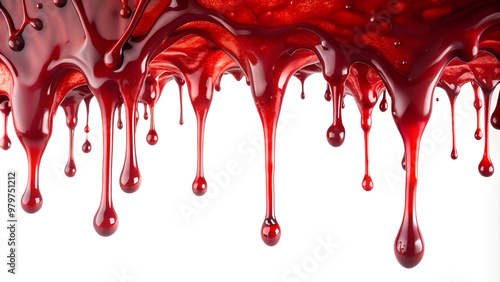 red paint dripping