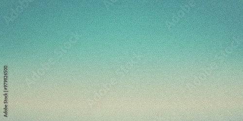 Smooth aquamarine gradient background with serene hues reflecting tranquil ambiance, grainy gradient background texture. Colorful digital grain soft noise effect 