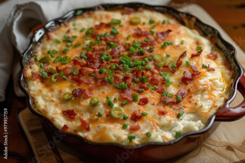 Jalapeno popper dip with cheese and bacon dish