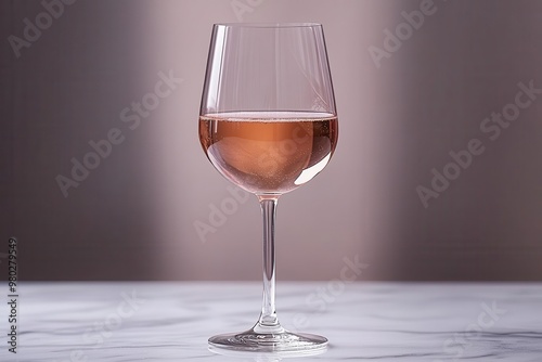 Blush Effervescence: Elegant Rosé in Crystal Stemware on Pristine White