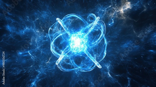 Energy burst from atomic nuclei during nuclear fission with particles scattering in all directions in a vibrant, dynamic cosmic background