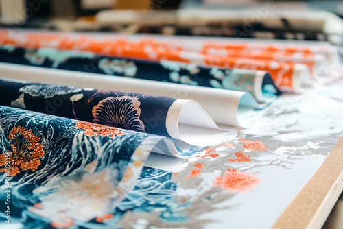  photo Sublimation Digital textile printing using heat to transfer designs from paper to fabric