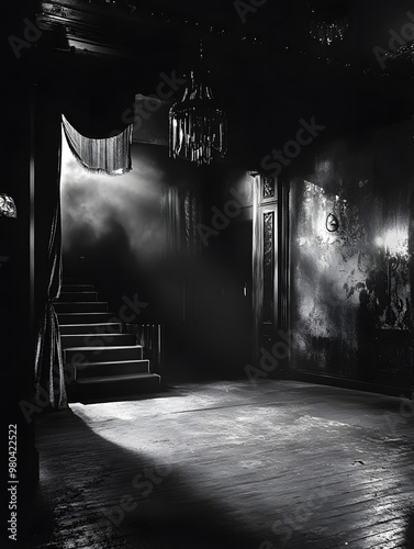 1930s Broadway Stage in Horror Style