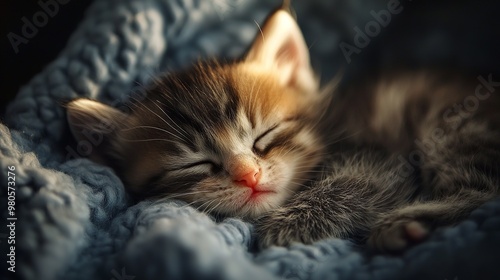 Cute, adorable newborn kitten