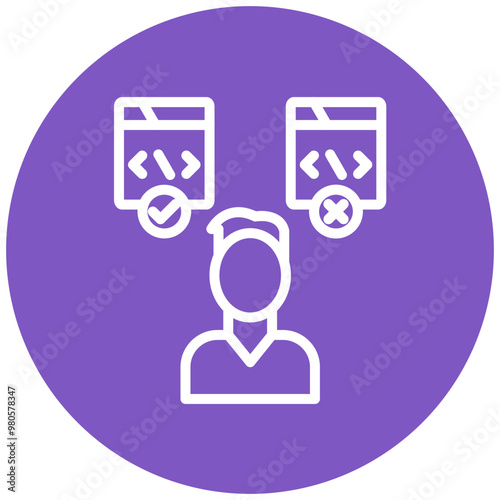 User Acceptance Testing vector icon illustration of Quality Assurance iconset.