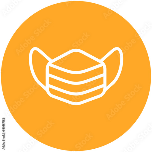 Face Mask vector icon illustration of Fashion Ecommerce iconset.