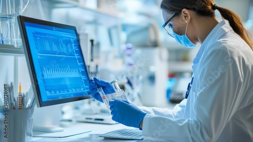 Medical researchers analyzing data from a clinical trial, looking for breakthroughs in treatment and drug development