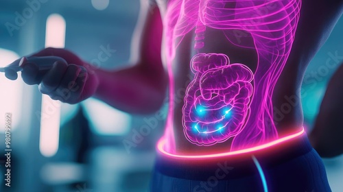 Fat storage and triglyceride breakdown, diet and nutrition focus, vibrant anatomy and metabolism illustration