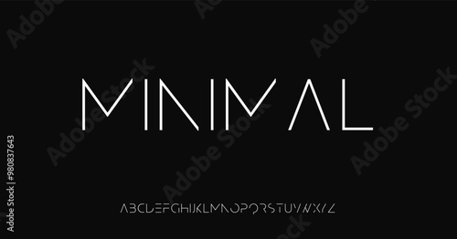 Abstract minimal urban alphabet fonts. Typography sport, simple, technology, fashion, digital, future creative logo font. vector illustration