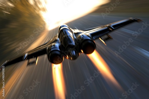 Here is a close-up tail shot of an F-22 Raptor with the jet stream behind it and afterburners blazing