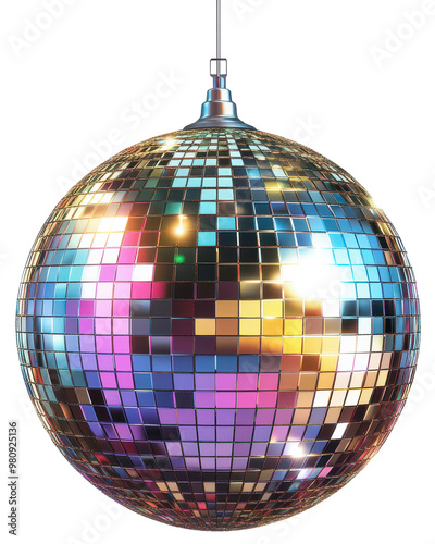 disco ball isolated on transparent background