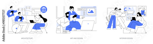 Associate in Arts degree isolated cartoon vector illustrations se