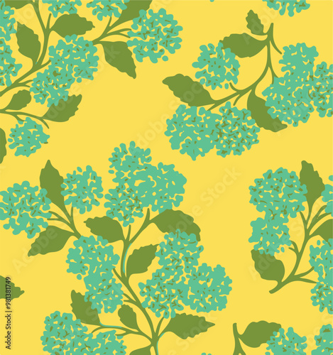 Flowers seamless pattern. vector illustration. Abstract flowers, floral vector with leaves