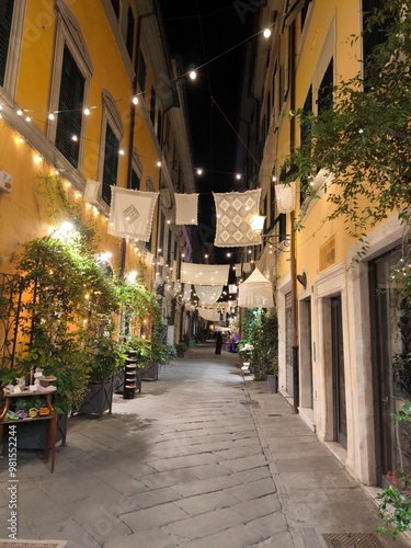 street in Sarzana, Liguria, travel in Italy