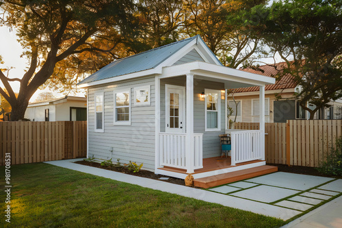 ADU is a small, separate dwelling unit on the same property.