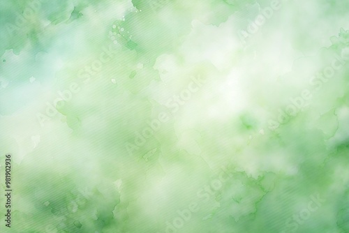 Soft green watercolor with dreamy abstract texture